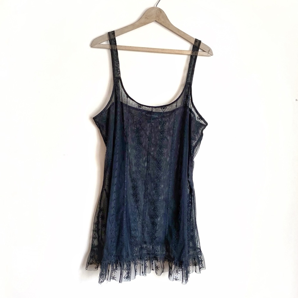 Ivy & Annabelle Sheer Embroidered Minidress